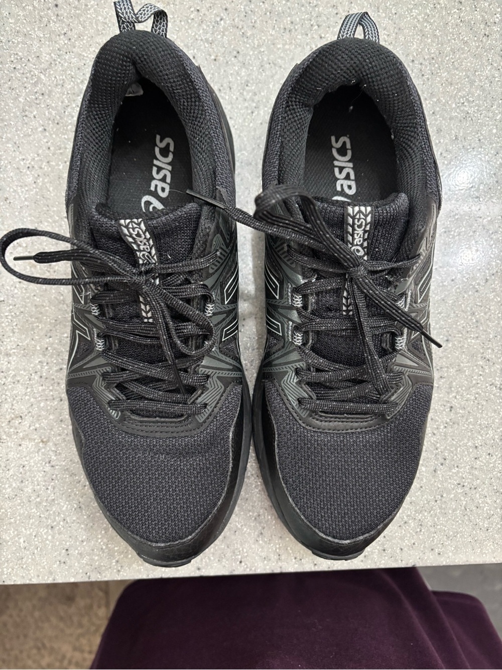 Asics Men's Black Athletic Running Shoes